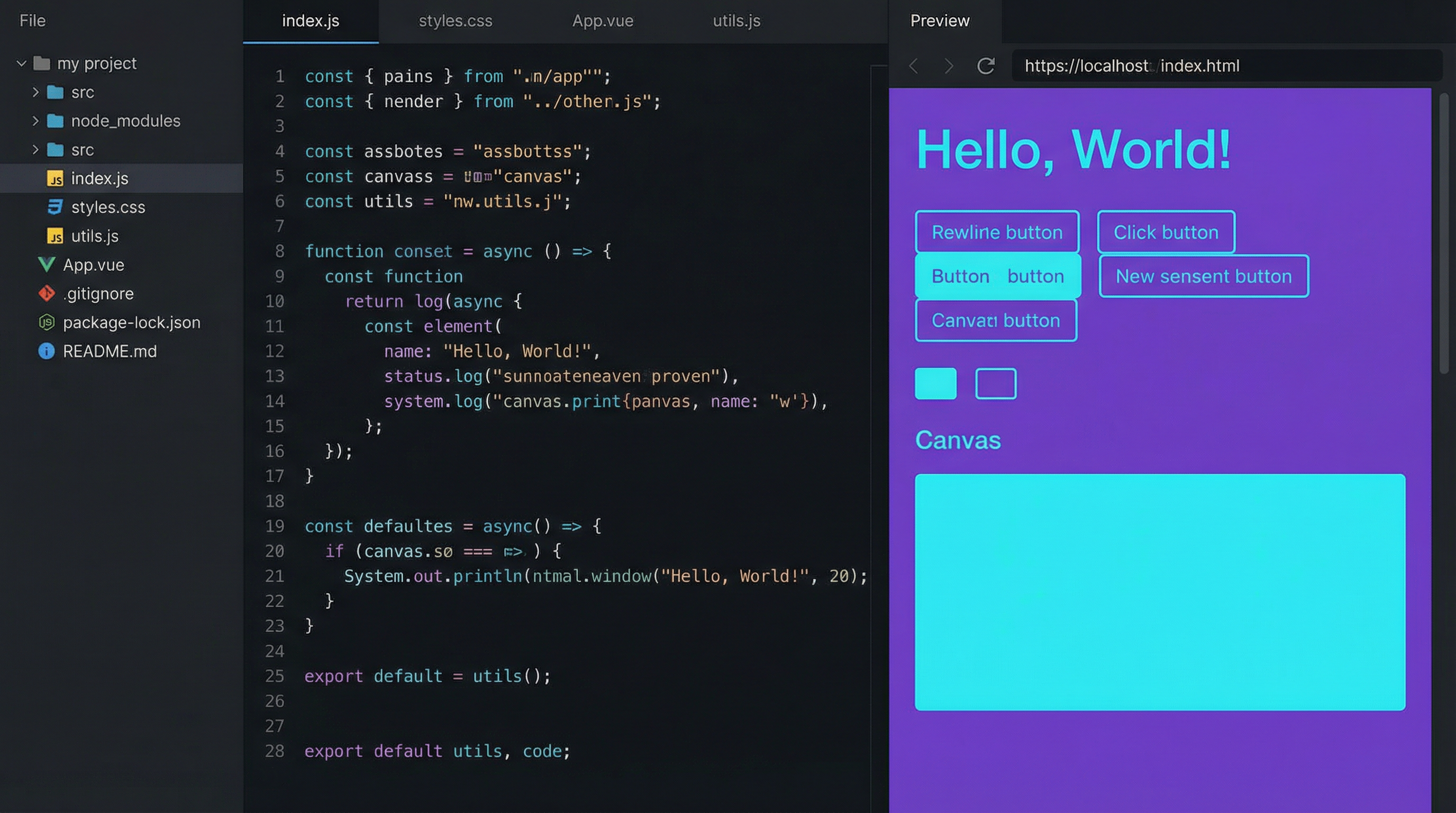 CodeForge IDE interface